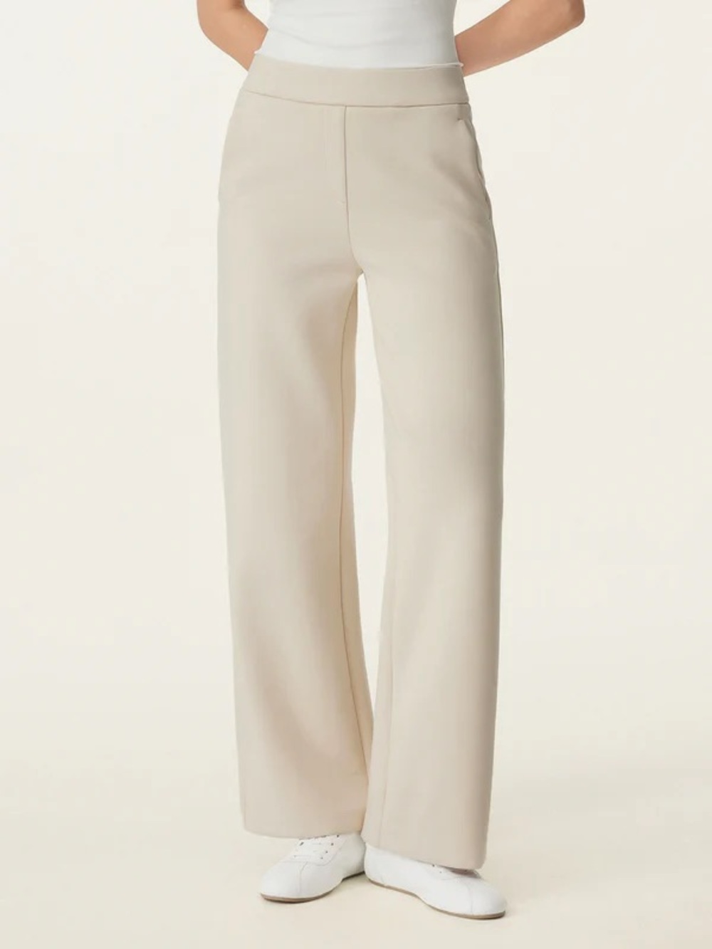 OGL Textured Mid Rise Pull-on Straight Pant with Pockets SMALL PETITE